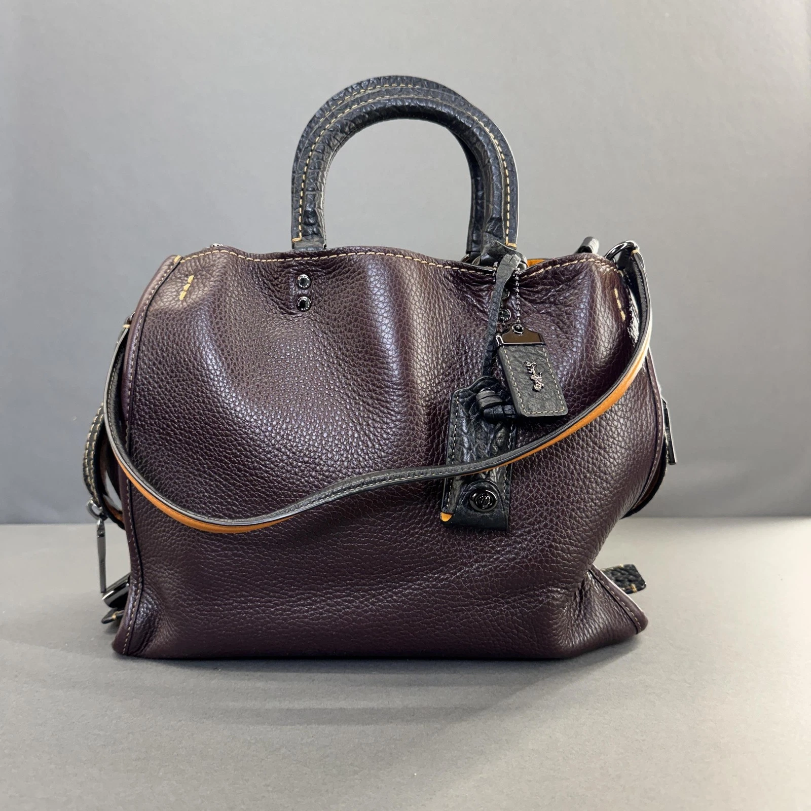 Coach Rogue 31 Satchel Bag Womens Size Oxblood Black Shoulder First Generation - Image 1