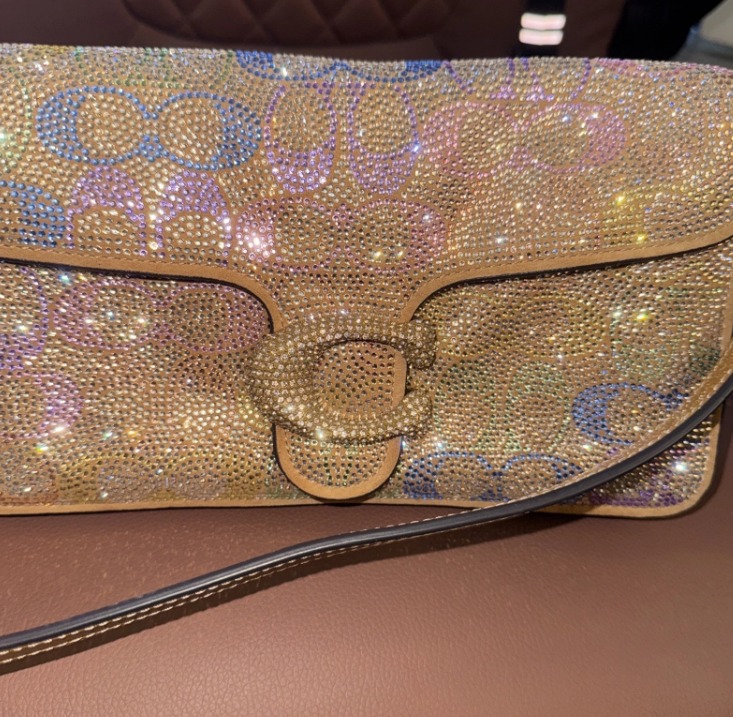 Coach Tabby 26 Crystal Signature Rainbow Shoulder Bag - Image 1
