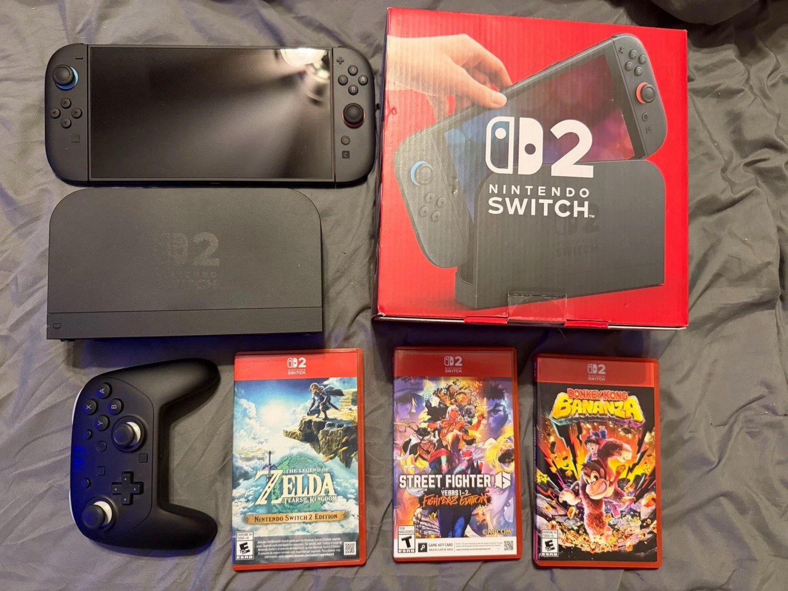 Nintendo Switch 2 Console Bundle Games , Pro Controller And 256gb Memory Card - Image 1