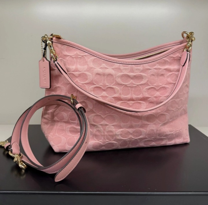 NWT‼️COACH Laurel Shoulder bag in Denim(CER66)light pink - Image 1