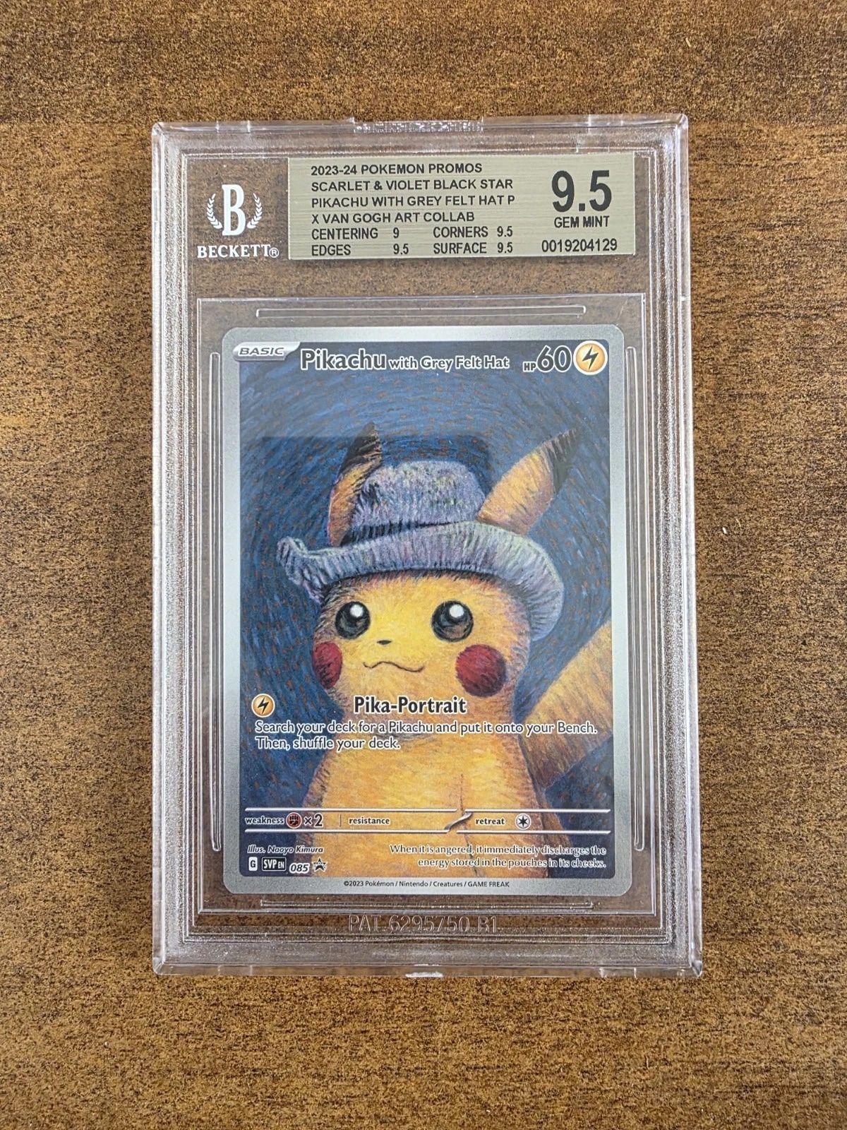 Pokemon x Van Gogh Museum: Pikachu with Grey Felt Hat Promo Card - Image 1