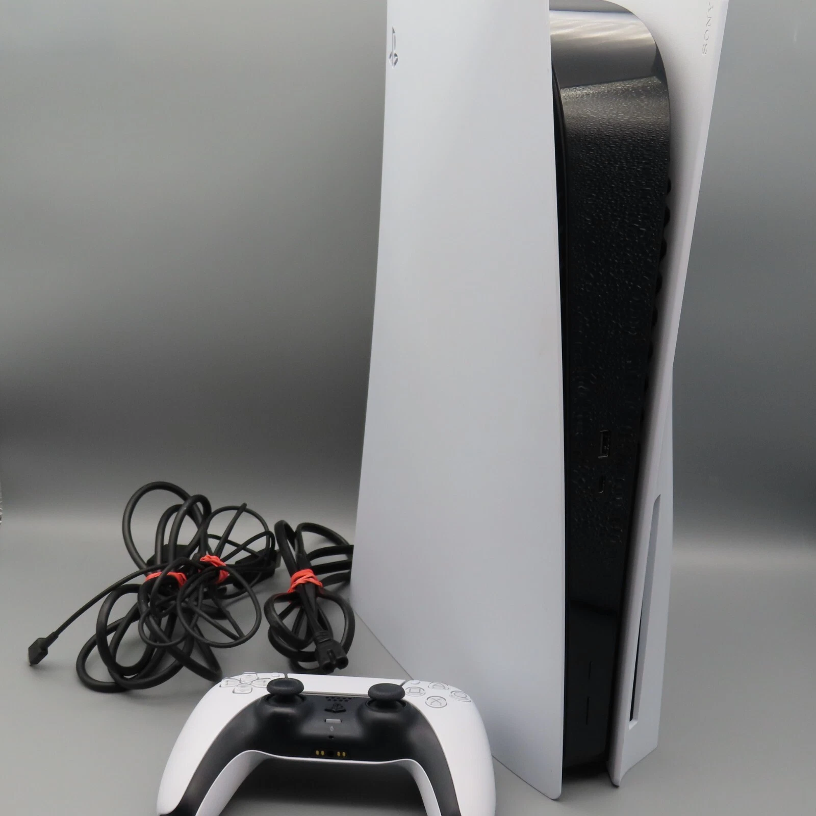 Sony PlayStation 5 PS5 Disc Drive Edition White Console CFI-1215A and Controller - Image 1