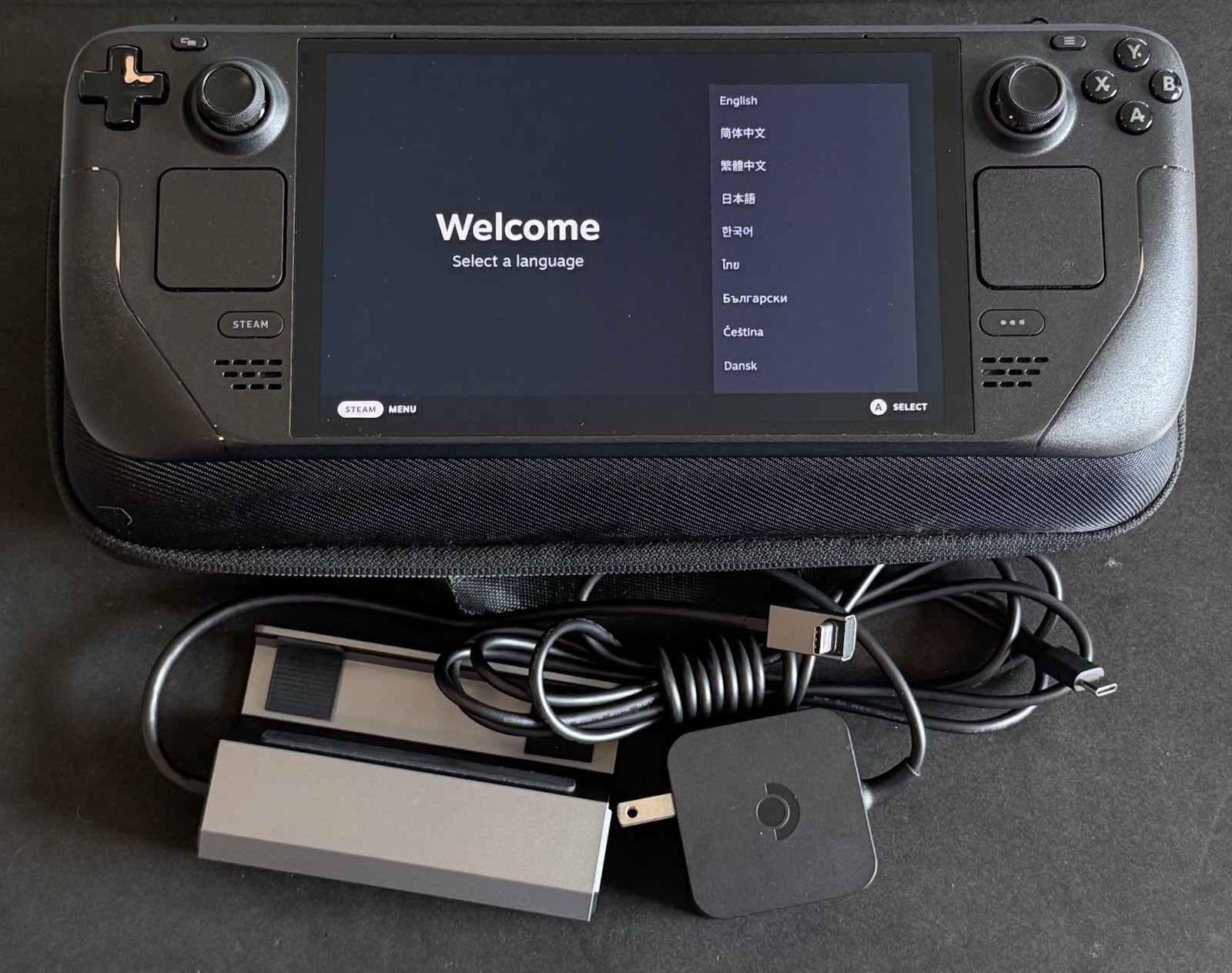 Valve Steam Deck OLED Handheld Console 512GB Black w/ Case, Charger & Dock - Image 1